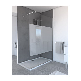 Paroi De Douche A L'italienne - 140x200 Cm Verre Transparent 8mm - Bande Depolie