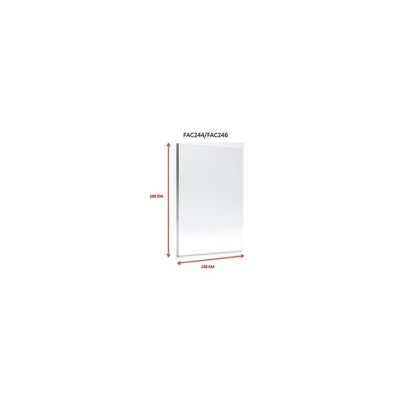 Paroi De Douche À L'italienne Freedom 2 Transparent 140 - 140x200cm Verre Transparent 8mm