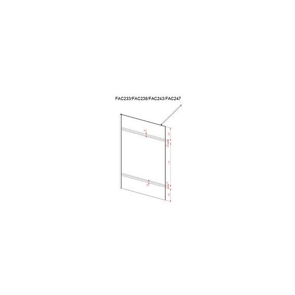 Paroi De Douche À L'italienne Freedom 2 Miroir 90 - 90x200cm Verre Transparent 8mm