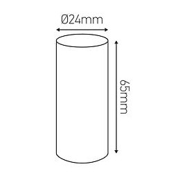 Fourreau D.24 Blanc Antique H.65mm Avec Gouttes