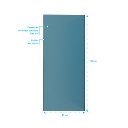 Panneau Mural De Douche Bleu En Aluminium - 90 X 210 Cm - Wall'it Bleu 90