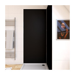 Panneau Mural De Douche Noir En Aluminium - 90 X 210 Cm - Wall'it Noir 90