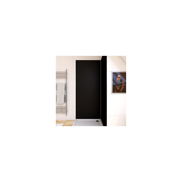 Panneau Mural De Douche Noir En Aluminium - 90 X 210 Cm - Wall'it Noir 90