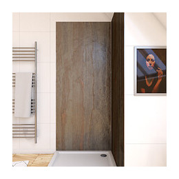 Panneau Mural De Douche Finition Pierre En Composite Pierre De Mica Et Resine - 90 X 210 Cm