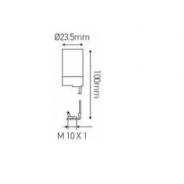 Support Bougie Isolant Thermodurcissable - Femelle Becs - H100mm
