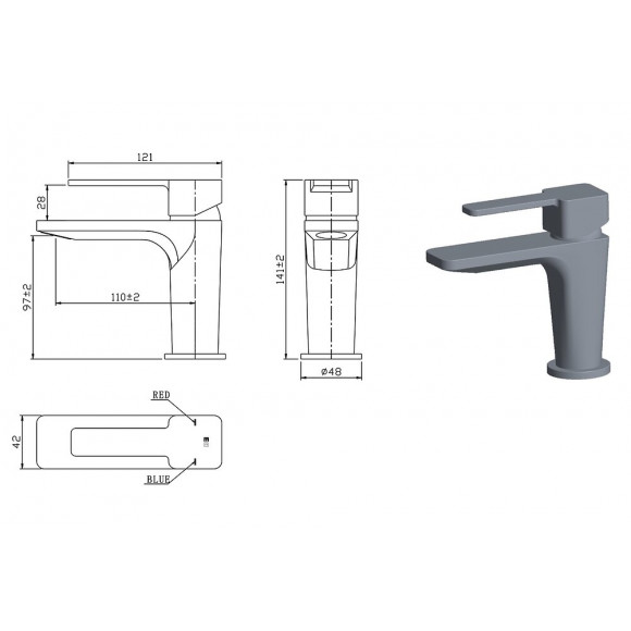 Evase Mitigeur Lavabo Chromé