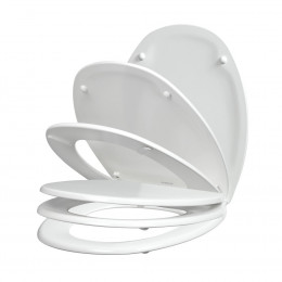 Abattant Wc En Bois Compressé - Fermeture Progressive Et Déclipsable Serenity 2 Blanc