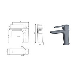 Evase Mitigeur Lavabo Chromé