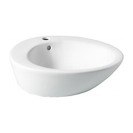 Vasque À Poser Ovale En Céramique Blanche