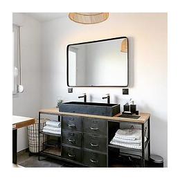 Envol Mitigeur Lavabo Haut Noir Et Or Rose