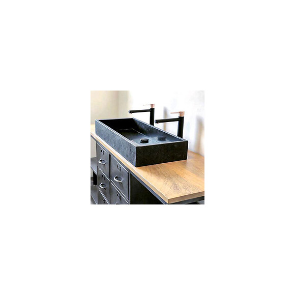 Envol Mitigeur Lavabo Haut Noir Et Or Rose