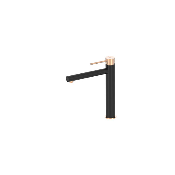 Envol Mitigeur Lavabo Haut Noir Et Or Rose
