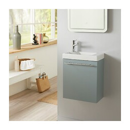 Meuble Lave Mains Vert De Gris + Lave Mains Hamac + Robinet Eau Froide À Gauche