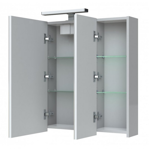 Armoire Miroir De Toilette Éclairante 80 Cm Juno 3 Portes