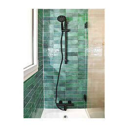 New Oneo Ensemble De Douche Noir Mat 3 Pièces