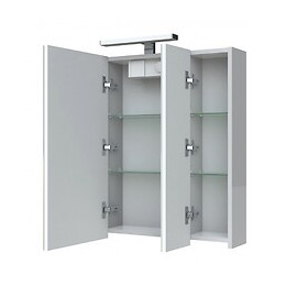 Armoire De Toilette Éclairante Tryptique 70 Cm Juno Blanche