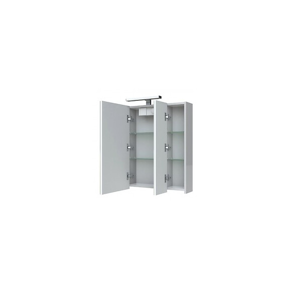 Armoire De Toilette Éclairante Tryptique 70 Cm Juno Blanche