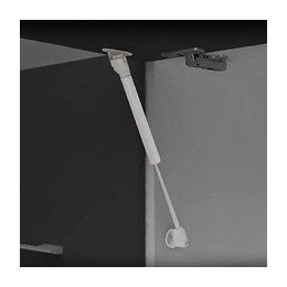 Emuca Piston Pour Portes Relevables, Force 8 Kg, Parcours 80 Mm, Avec Fixation, Gris Métallisé, 10 Ut.