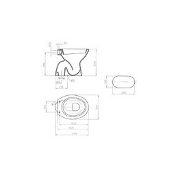 Cuvette À Poser Indépendante En Sortie Verticale