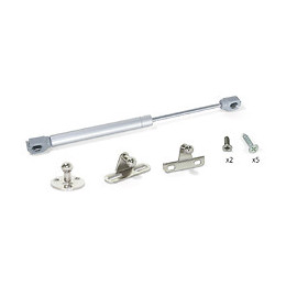 Emuca Piston Pour Portes Relevables, Force 8 Kg, Parcours 80 Mm, Avec Fixation, Gris Métallisé, 10 Ut.