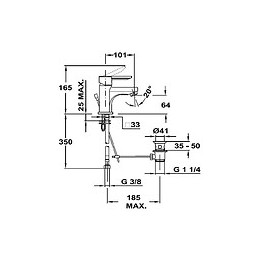 Edito Mitigeur Lavabo Bas Chrome Nf