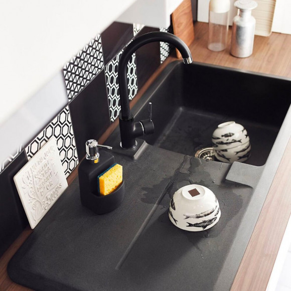 Arko Mitigeur Évier Noir Chrome