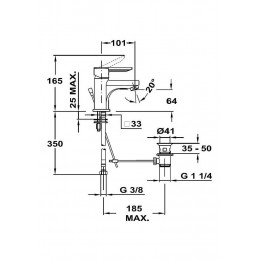 Edito Mitigeur Lavabo Bas Chrome Nf