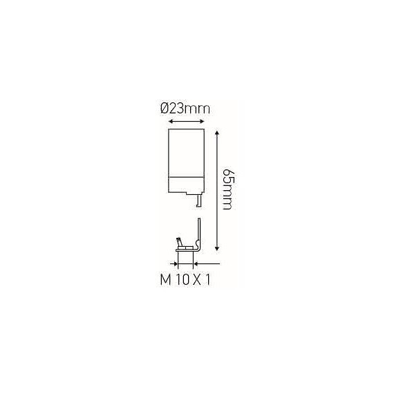 Support Bougie Thermopastique Femelle 10x1 - H65mm