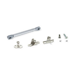 Emuca Piston Pour Porte Abattante, Force 6 Kg, Parcours 80 Mm, Avec Fixation, Gris Métallisé, 10 Ut.