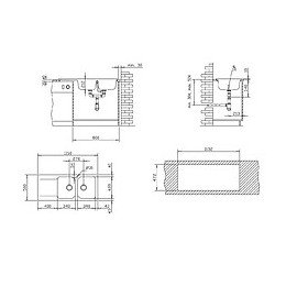 Lisse Évier Réversible 2 Cuves 1 Égouttoir En Résine Gris
