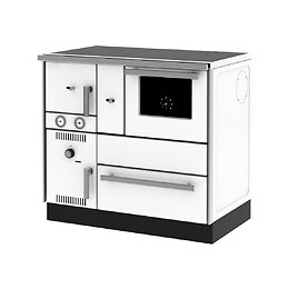 Cuisinière Bois Chauffage (7,44 Kw) + Bouilleur (20,1 Kw) Sannover 27 Kw Blanc