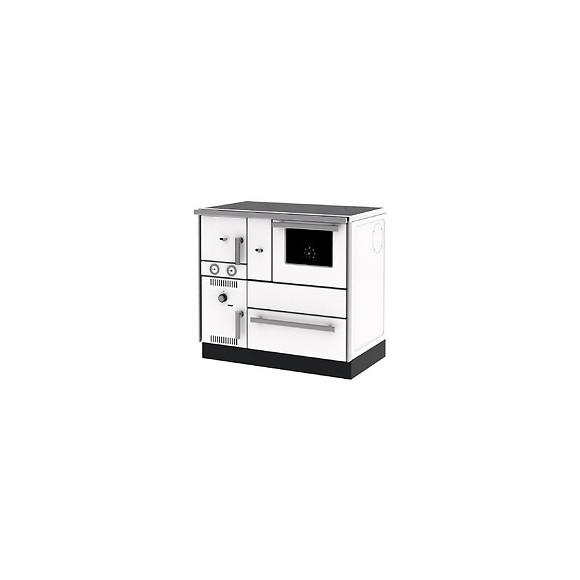 Cuisinière Bois Chauffage (7,44 Kw) + Bouilleur (20,1 Kw) Sannover 27 Kw Blanc