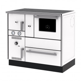 Cuisinière Bois Chauffage (7,44 Kw) + Bouilleur (20,1 Kw) Sannover 27 Kw Blanc