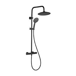 Essegoia Colonne De Douche Thermostatique Noire Mate