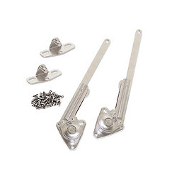 Emuca Jeu De Compases Pour Portes De Coffre, Force 20 - 70 Kg X Cm, Acier Et Zamak, Nickelé