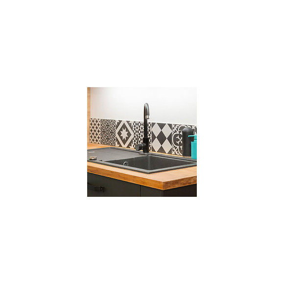 Arko Mitigeur Évier Noir Chrome