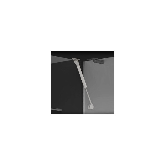 Emuca Piston Pour Portes Relevables, Force 11 Kg, Parcours 80 Mm, Avec Fixation, Gris Métallisé, 10 Ut.