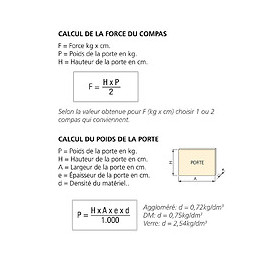 Emuca Jeu De Compases Pour Portes Relevables, Force 20 - 70 Kg X Cm, Acier Et Zamak, Nickelé