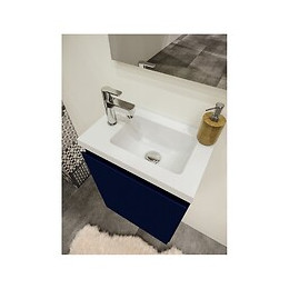 Pack Lave Mains Avec Miroir Porto Bleu Nuit Mat