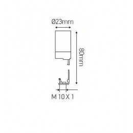 Support Bougie Thermopastique Femelle 10x1 - H80mm