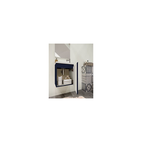 Pack Lave Mains Avec Miroir Porto Bleu Nuit Mat