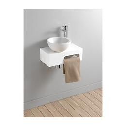 Lave-mains Complet En Céramique Blanc Sur Console Pour Petit Espace