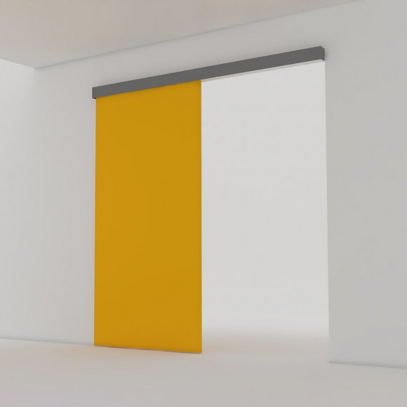 Emuca Système Railway De Porte Coulissante Suspendue En Bois Avec Fermeture Amortié., 80, Anodisé Mat, Aluminium