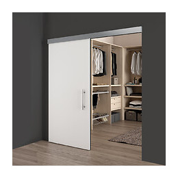 Emuca Système Railway De Porte Coulissante Suspendue En Bois Avec Fermeture Amortié., 80, Anodisé Mat, Aluminium