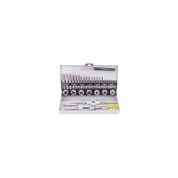 Power Tool - Jeu De Tarauds Et De Filières M3 - M12 - 32 Éléments - Set Tarauds + Matrices De Filetage - Gris