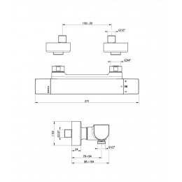 Tempo Mitigeur Douche Thermostatique Chromé