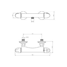 Aquarel Mitigeur Douche Thermostatique Chromé