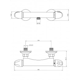 Aquarel Mitigeur Douche Thermostatique Chromé