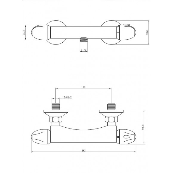 Aquarel Mitigeur Douche Thermostatique Chromé
