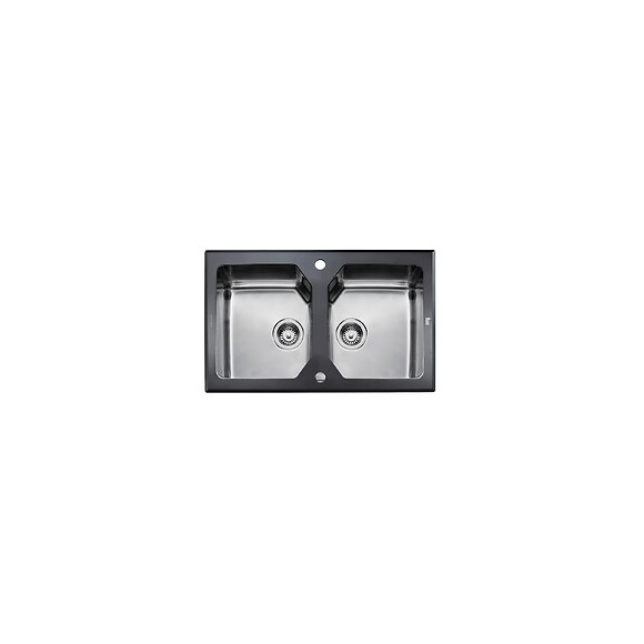 Expression Lux 2 Cuves 86 Verre Noir & Inox Poli